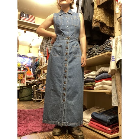 [USED] フロントボタンデニムLONG SKIRT♡