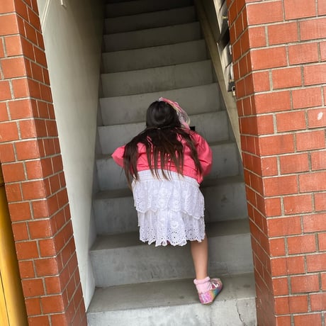USED]THE NORTH FACE PINK NYLON JKT for KIDS♡