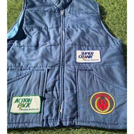 [USED]  vintage ワッペン付きダウンベスト