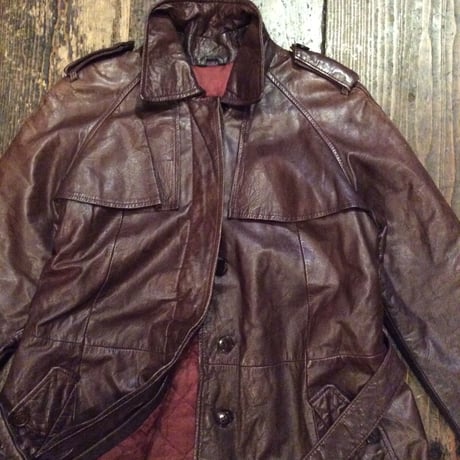 [USED] Real  Leatherトレンチコート