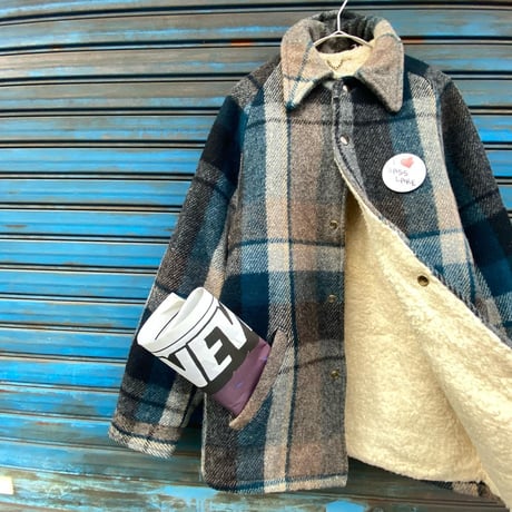 [USED] FRENCH vintage WOOL / 裏ボア コーチJKT