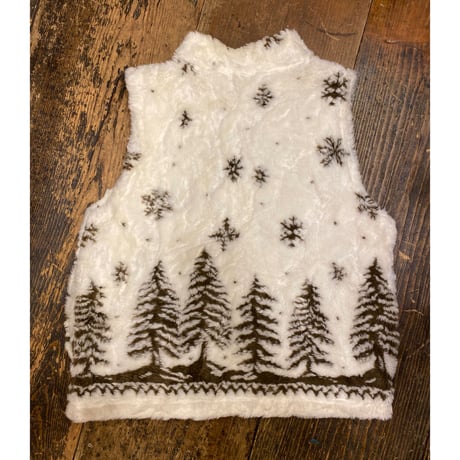 [USED]made in U.S.A. ❄️&🌲ファーzipベスト！