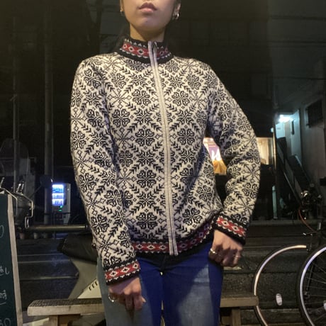 [USED] L.L Bean ノルディック ZIPニットカーディガン
