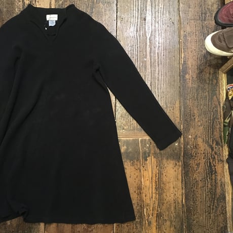 [USED] BLACK パイル地ワンピース