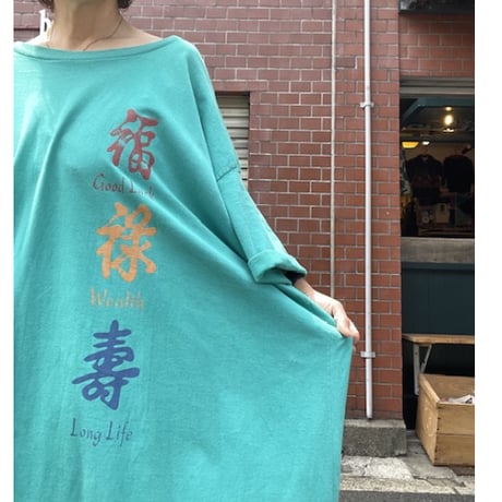 [USED] 福禄寿プリントTシャツワンピース  ♡