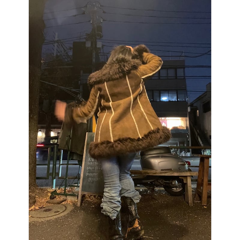 bareback/realdress ムートンファーコート Lサイズ y2k USED] y2k♡ ムートン ファーコート | garden730