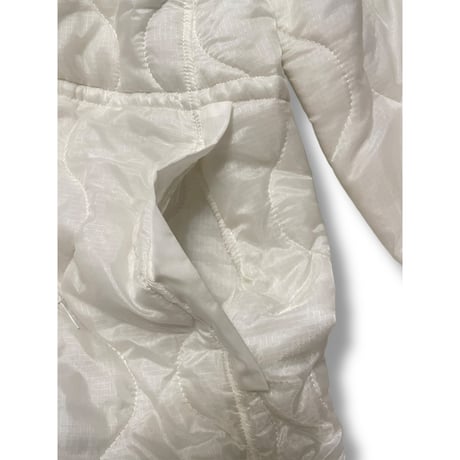[USED] 珍品! 80's US ARMY WHITE キルティング ライナーコート