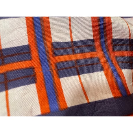 [USED] vintage 柄物スカーフ NAVY/RED