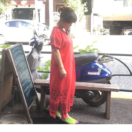 [USED] インド綿ワンピース