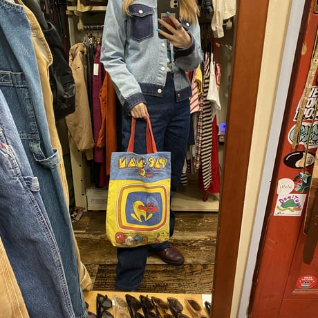[USED] VINTAGE "PAC-MAN" TOTE BAG！
