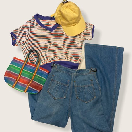 [USED] パイル地ボーダーTOPS♡