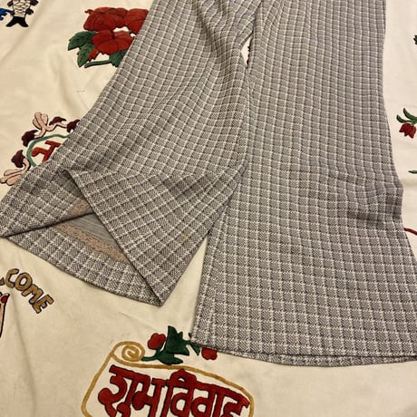 [USED] 70's EuroフレアPANTS / 格子柄