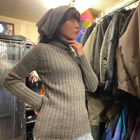 [USED] "toricot" COMME de GARCONS リブタートルニット
