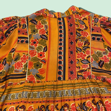 [USED] vintage 花柄Aラインワンピース