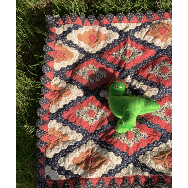 USED] vintage キルティング ラグ 110×110cm | garden730