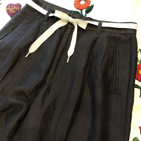 [USED] LINEN タックパンツ