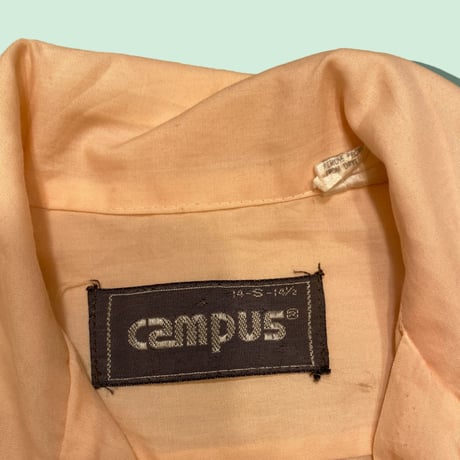 [USED]  ピンク　campus 刺繍 キューバシャツ