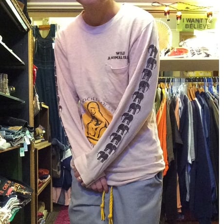 [USED] 70's WILD ANIMAL PARK 袖プリ ロンTee
