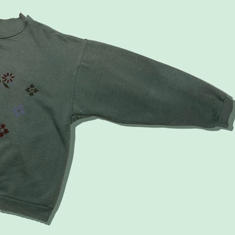 [USED] お花 ステンシル スエット