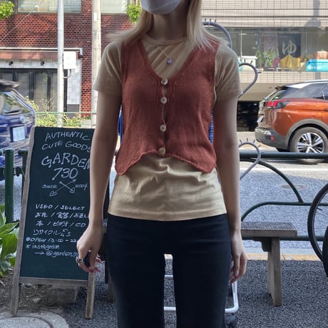 [USED] agnes b. HEMP VEST！