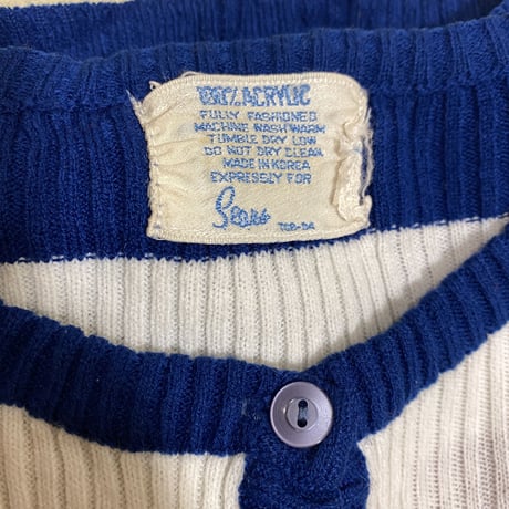 [USED] Vintage Searsマルチボーダーのリブニット
