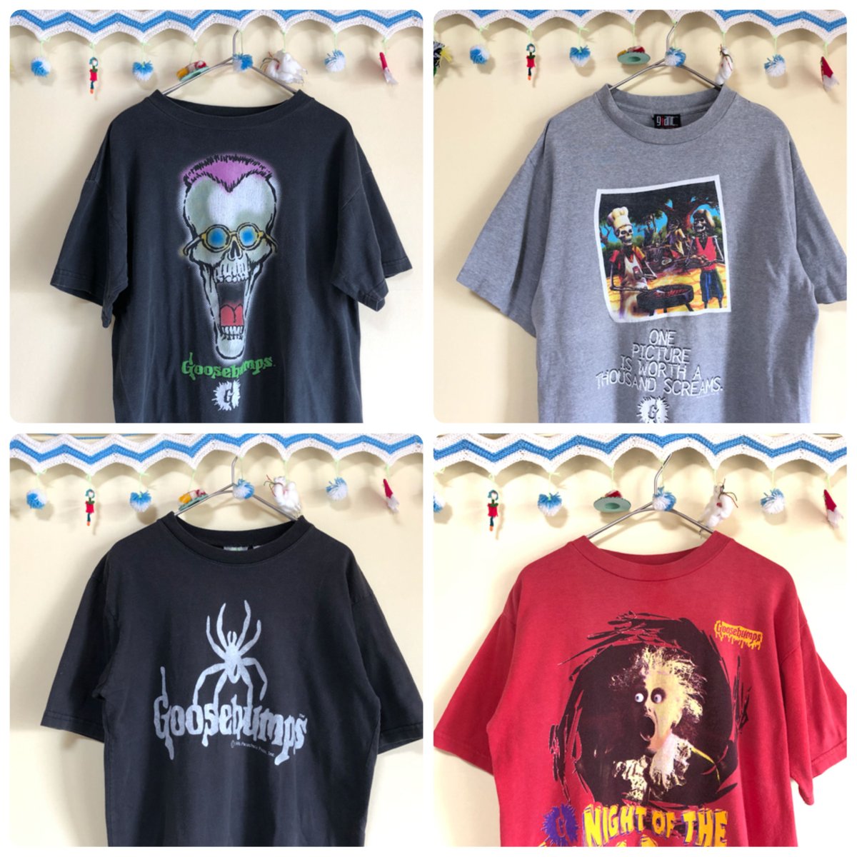 Goosebumps 骸骨デザイン Tシャツ Goosebumps 骸骨デザイン Tシャツ