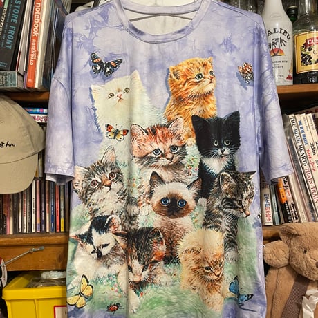 [USED] デジタルいっぱいネコちゃんポリTee