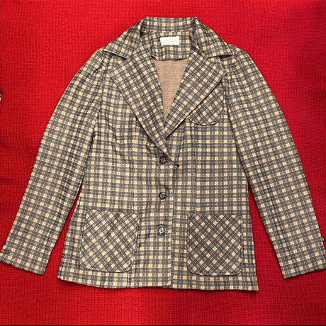 [USED]  70's チェック テーラードJKT