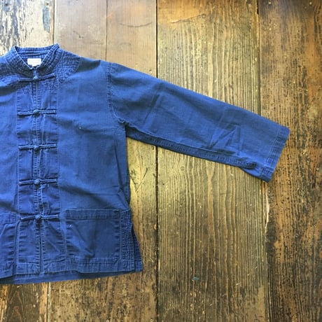 [USED] 100%COTTON NAVY チャイナシャツ