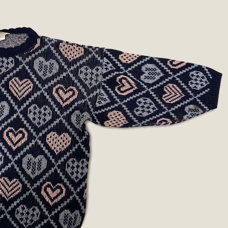 [USED] made in U.S.A. HEART ACRYL KNIT♡