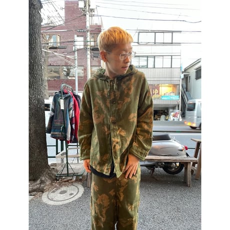 [USED] ソビエト軍　カモ柄メッシュ TOPS+PANTS