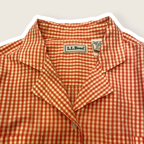 [USED] WOMENS L.L.Bean 開襟ギンガムチェックシャツ