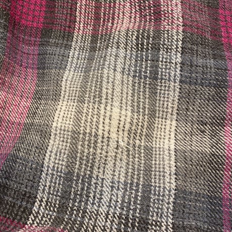 [USED] グレー×ピンクCHECK HEAVYネル