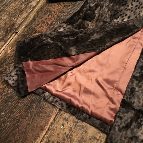 [USED] レオパード柄 fakefur short sleeve JKT