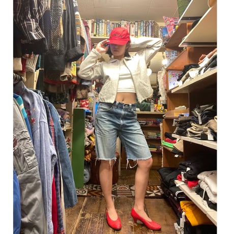 [USED] "BIG-JOHN"Cut off DENIM  PANTS