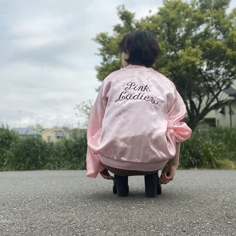 [USED] "Grease"  Pink Ladies サテンジャケット