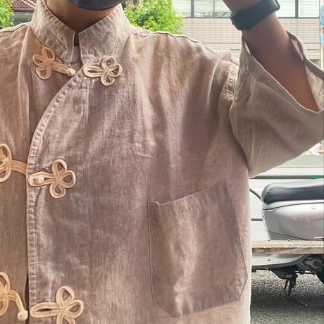 [SELECT] 40's LINEN China SHIRTS Re-pro ハーフスリーブ