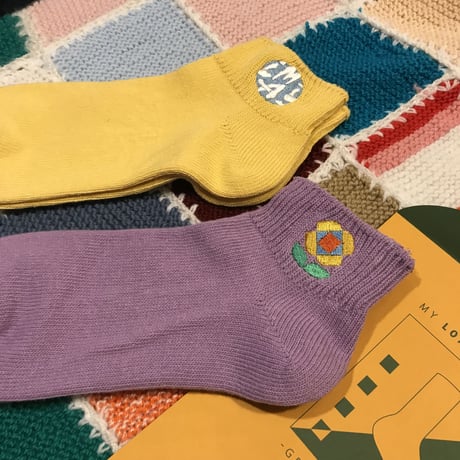 [MY LOADS ARE LIGHT] Ladys SOCKS "Clouds & Flower"