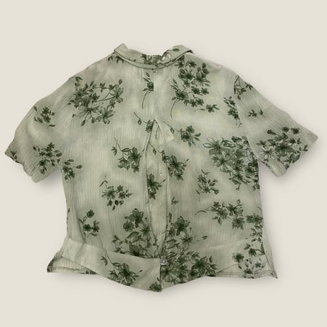 [USED] 花柄 後ろ開き♡ レーヨンシャツ