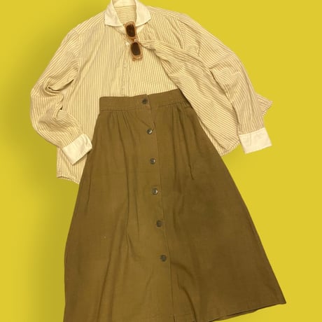 [USED]  ストライプクレリックシャツ