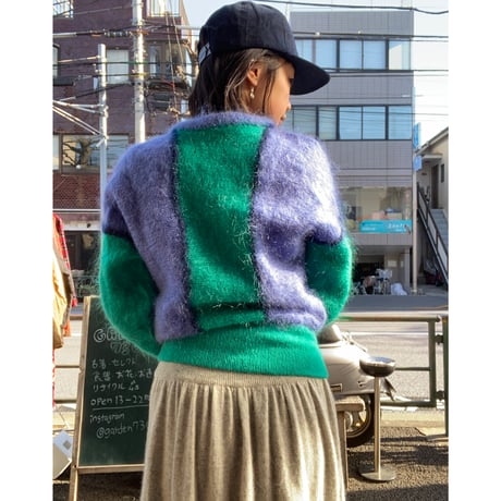 [USED]GOOD COLOR🫐mohair knit