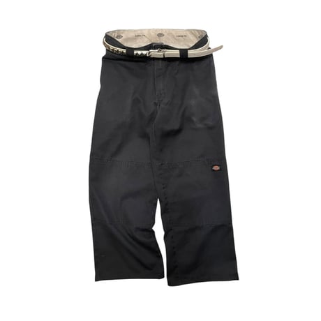 [USED] 極太 Dickies ダブルニー PANTS NAVY (W32)