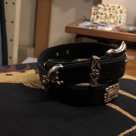 [USED]  BLACK レザー Western ベルト
