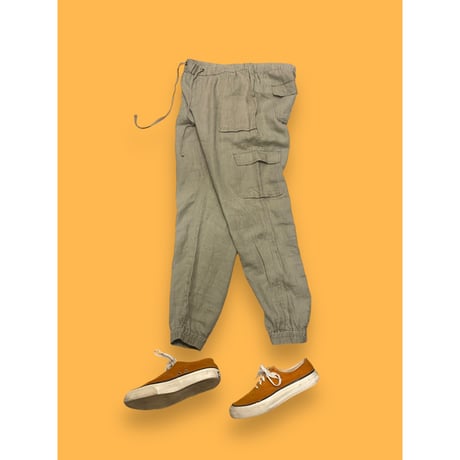 [USED] LINEN☁️CARGO PANTS