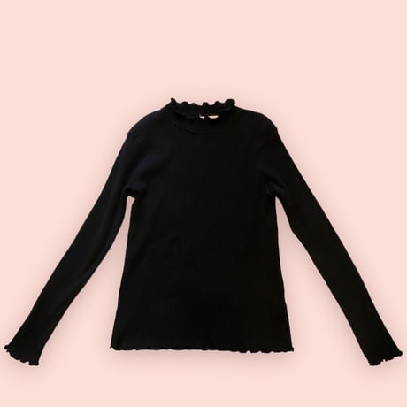 [USED] BLACK リブ TOPS