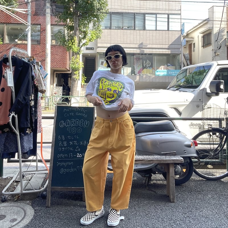 amachi. 19ss バギーパンツ USED] 80's P.S GITANO yellowバギーパンツ | garden730