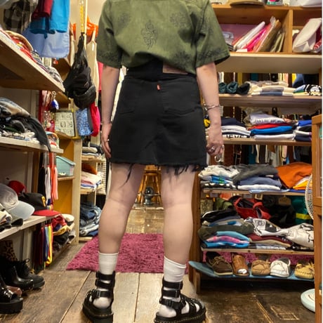 [USED] ふさふさ♡Levi's 501  BLACKDENIM SKIRT