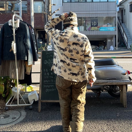 [USED] クマ柄フリースZIPジャケット🐻
