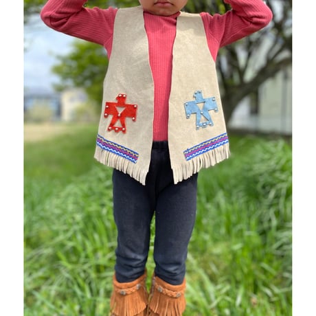 [USED] KIDS♡ vintage SUEDE VEST