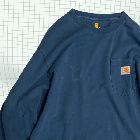 [USED] carhartt ロンTee  "BLUE"